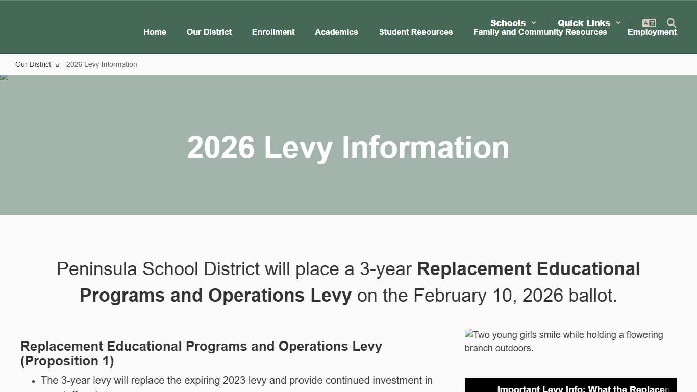 2026 Replacement Educational Programs and Operations Levy