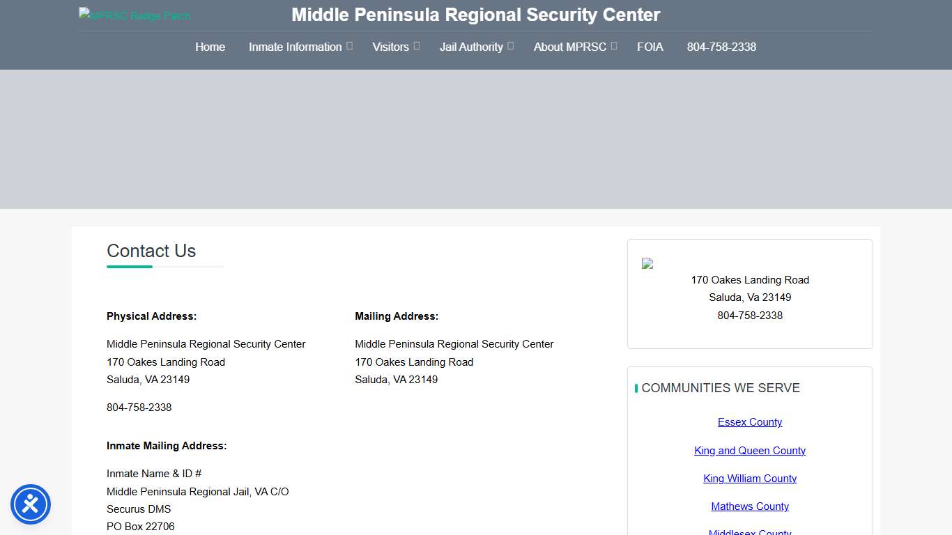 Contact Us – MPRSC